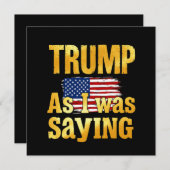 私がことわざだったトランプおもしろい：政治引用文 招待状 (正面/裏面)