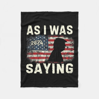 私がことわざだったトランプ彼のスピーチをトランプVance フリースブランケット