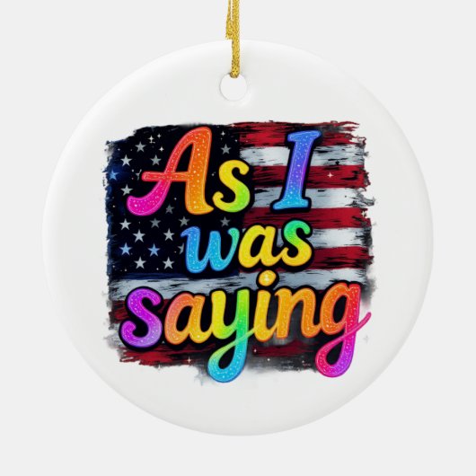 私がことわざトランプ2024メイクアメリカだった素晴らし時 セラミックオーナメント (裏面)