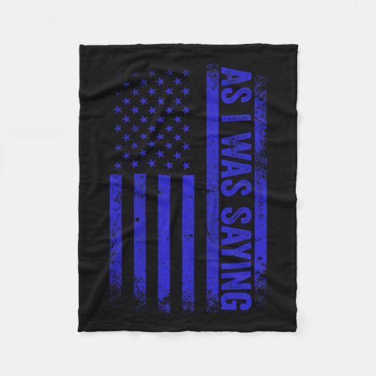 私がことわざトランプ2024年おもしろいアメリカ国旗Polだったとして フリースブランケット (正面)