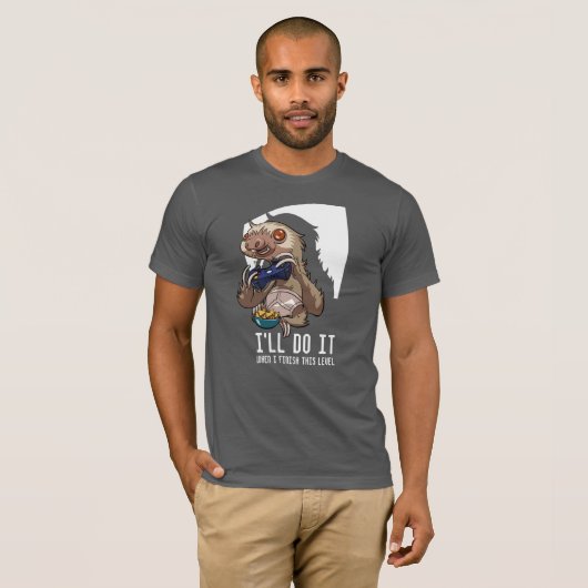 私がこのレベルのゲーマーSlothの漫画を終了したとき Tシャツ (正面フル)