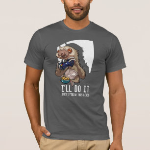 私がこのレベルのゲーマーSlothの漫画を終了したとき Tシャツ