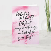 私がころべば、勇気付けられるの挨拶状何 カード (正面)