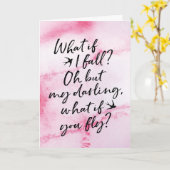 私がころべば、勇気付けられるの挨拶状何 カード (黄色い花)