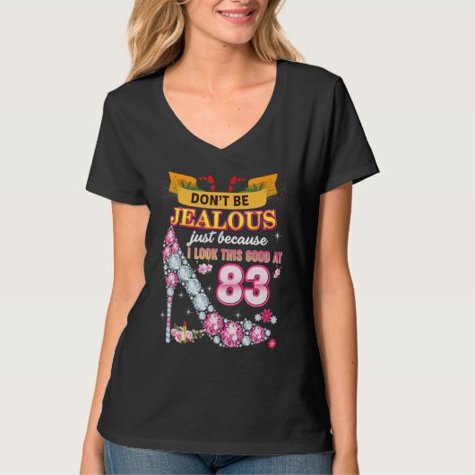私がこんなに上手に見えるからねたむな Tシャツ (正面)