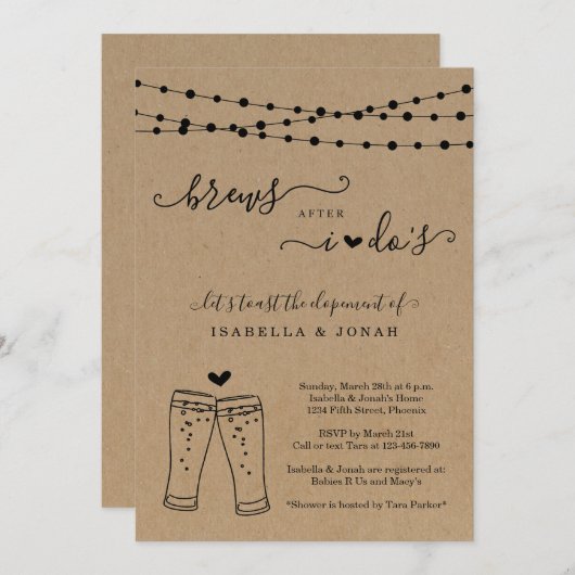 私がした後のみのお披露目・少量の挙式プラン 招待状 (正面/裏面)