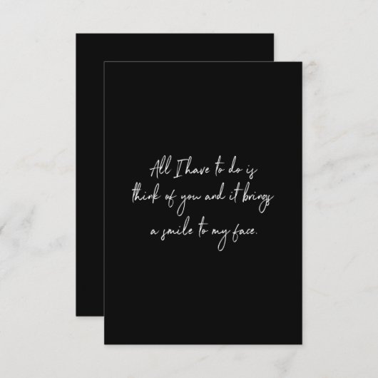 私がしなければならな考えいのは、あなたのことだけです サンキューカード (正面/裏面)