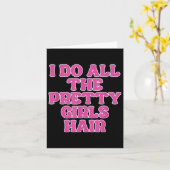 私がすべての可愛い女の子の髪を担当します 美容師 ヘアスタイリスト カード (黄色い花)