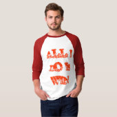 私がすべては勝利Raglanです Tシャツ (正面フル)