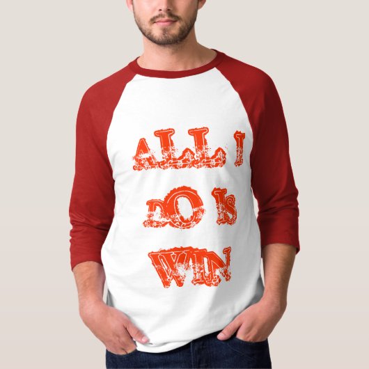 私がすべては勝利Raglanです Tシャツ (正面)