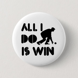 私がすべては芝生のボーリングに勝利です 缶バッジ