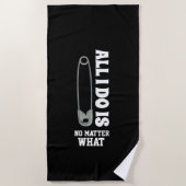 私がすべては苦闘するPinです ビーチタオル (正面)