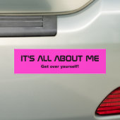私がすべて pink バンパーステッカー (車上)