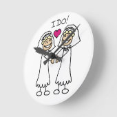 私がする花嫁 ラウンド壁時計 (傾斜)