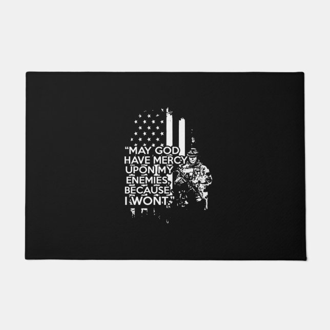 私がそうしないから、神が私の敵に慈悲を与えてくれるかもしれない ドアマット (正面)