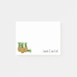 私がそう後it® 4つx 3つを言ったのでレトロのパイナップル ポストイット