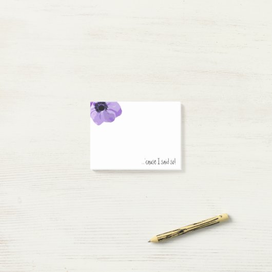 私がそう後it® 4つx 3つを言ったので紫色の花 ポストイット (デスク上)