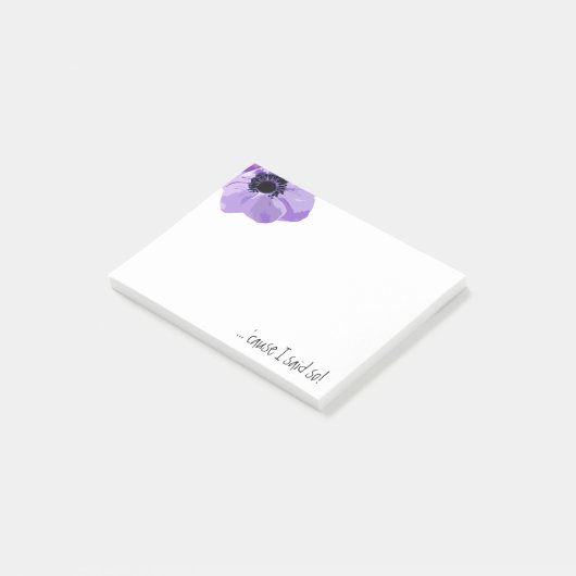 私がそう後it® 4つx 3つを言ったので紫色の花 ポストイット (アングル)