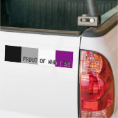 私がだれであるか-無性旗のバンパーステッカーの誇りを持った バンパーステッカー (トラック上)