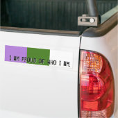 私がだれであるか- GQの誇りを持ったバンパーステッカーに印を付けて下さい バンパーステッカー (トラック上)