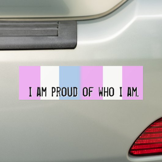 私がだれであるか- Intersexの旗のバンパーステッカーの誇りを持った バンパーステッカー (車上)