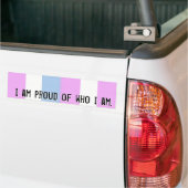 私がだれであるか- Intersexの旗のバンパーステッカーの誇りを持った バンパーステッカー (トラック上)