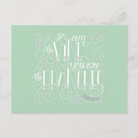 私がつる植物。君が枝だ。 ポストカード (正面)