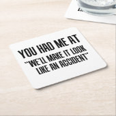 私がでありました スクエアペーパーコースター (アングル)