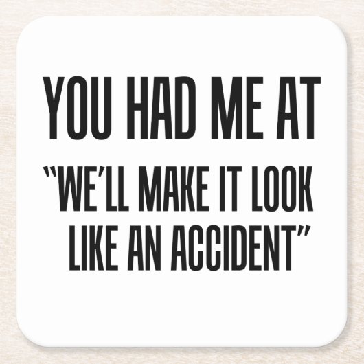 私がでありました スクエアペーパーコースター (正面)