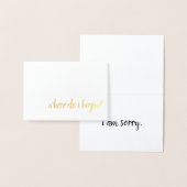 私がところで私をあります残念な金ゴールドホイルが始めて下さい 箔カード (ディスプレー)