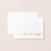 私がところで私をあります残念な金ゴールドホイルが始めて下さい 箔カード (封筒付き正面)