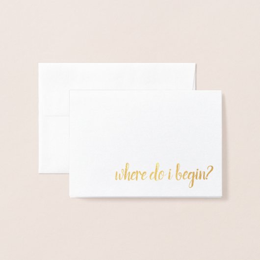 私がところで私をあります残念な金ゴールドホイルが始めて下さい 箔カード (封筒付き正面)