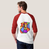 私がとどろくのを聞いて下さい! 人の基本的な3/4枚の袖のワイシャツ Tシャツ (裏面フル)