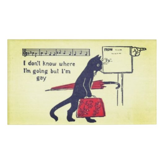 私がどこに行っているか知らないで下さい 名札 (正面)