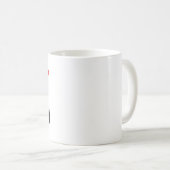 私がなぜ襲わないか、赤い コーヒーマグカップ (正面右)