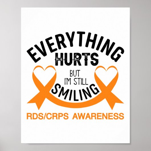 私がまだ微笑んでいる全てが痛む – Rsd Crps Awar ポスター (正面)
