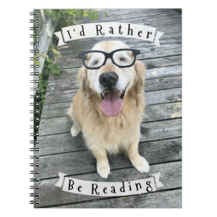 私がむしろ読んでいたゴールデン・リトリーバー犬 ノートブック