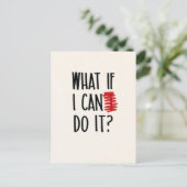 私がもしできない事は？はがきやる気を起こさせる ポストカード (スタンド正面)