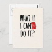 私がもしできない事は？はがきやる気を起こさせる ポストカード (正面/裏面)