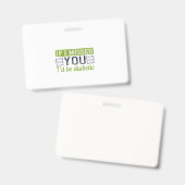 私がもし恋しく思糖尿病になる バッジ (正面&裏面)