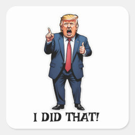 「私がやったんだ！」 漫画立ちトランプ スクエアシール