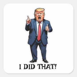 「私がやったんだ！」 漫画立ちトランプ スクエアシール