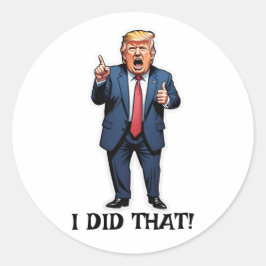 「私がやったんだ！」 漫画立ち上がりスタンプ ラウンドシール