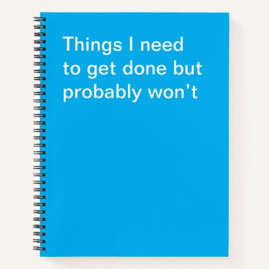 私がやらなきゃいけないことだが、おそらくそうしないだろう ノートブック (正面)