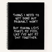 私がやらなければならないが、おそらく注目しないだろう ノートブック (正面)