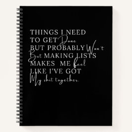 私がやらなければならないが、おそらく終わらない ノートブック