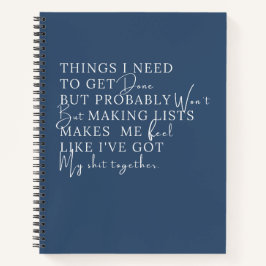 私がやらなければならないが、おそらく終わらない ノートブック