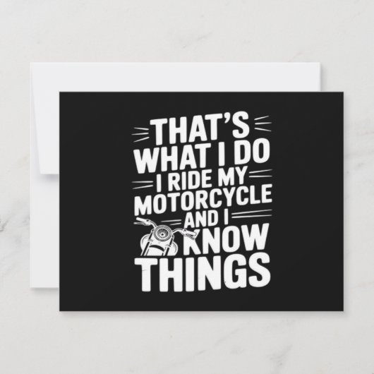 私がやることはバイクに乗ることと、物知りなこと 招待状 (正面)