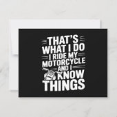 私がやることはバイクに乗ることと、物知りなこと 招待状 (裏面)