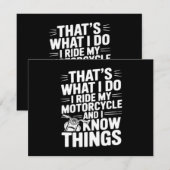 私がやることはバイクに乗ることと、物知りなこと 招待状 (正面/裏面)